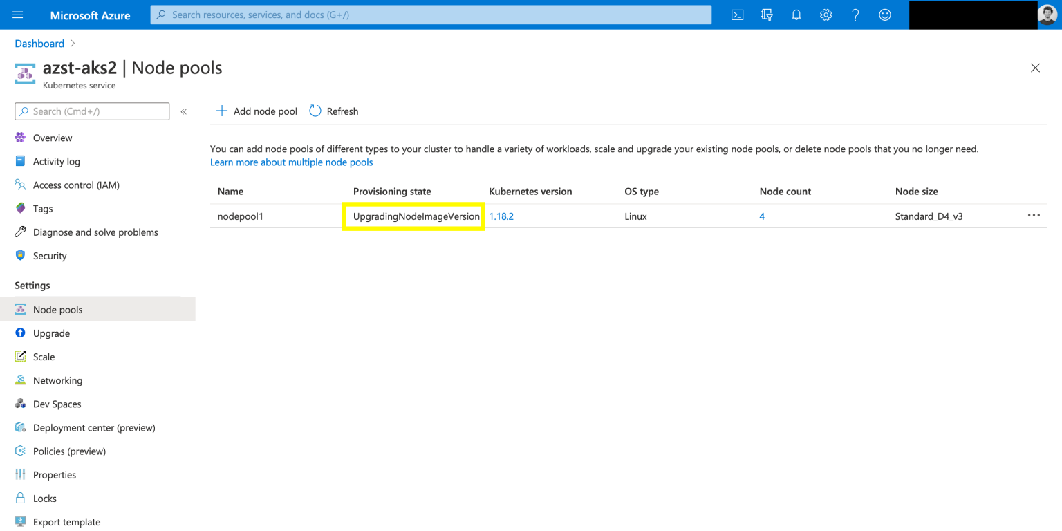 Upgrading the node image of an Azure Kubernetes Service cluster ...