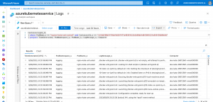 Container log data in Azure Log Analytics