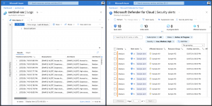 Azure portal Log Analytics workspace and Microsoft Defender for Cloud