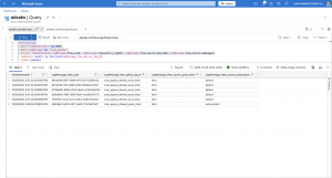 Azure Data Explorer KQL query results