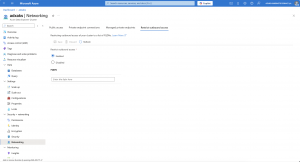 Azure Portal - ADX Outbound network access
