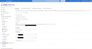 Azure Portal - ADX Inbound network access