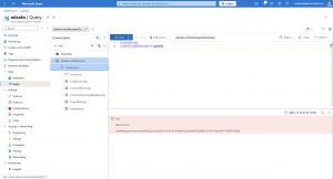 Azure Portal - ADX Query Interface Network Error