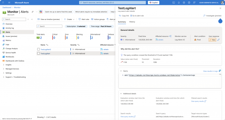 Use Azure Log Alerts with Azure Data Explorer – Daniel's Tech Blog