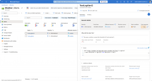Azure portal - Fired log alerts testalert2