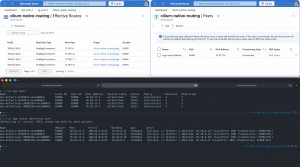 Azure portal and Cilium CLI commands to check BGP config status